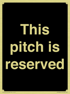 This pitch is reserved